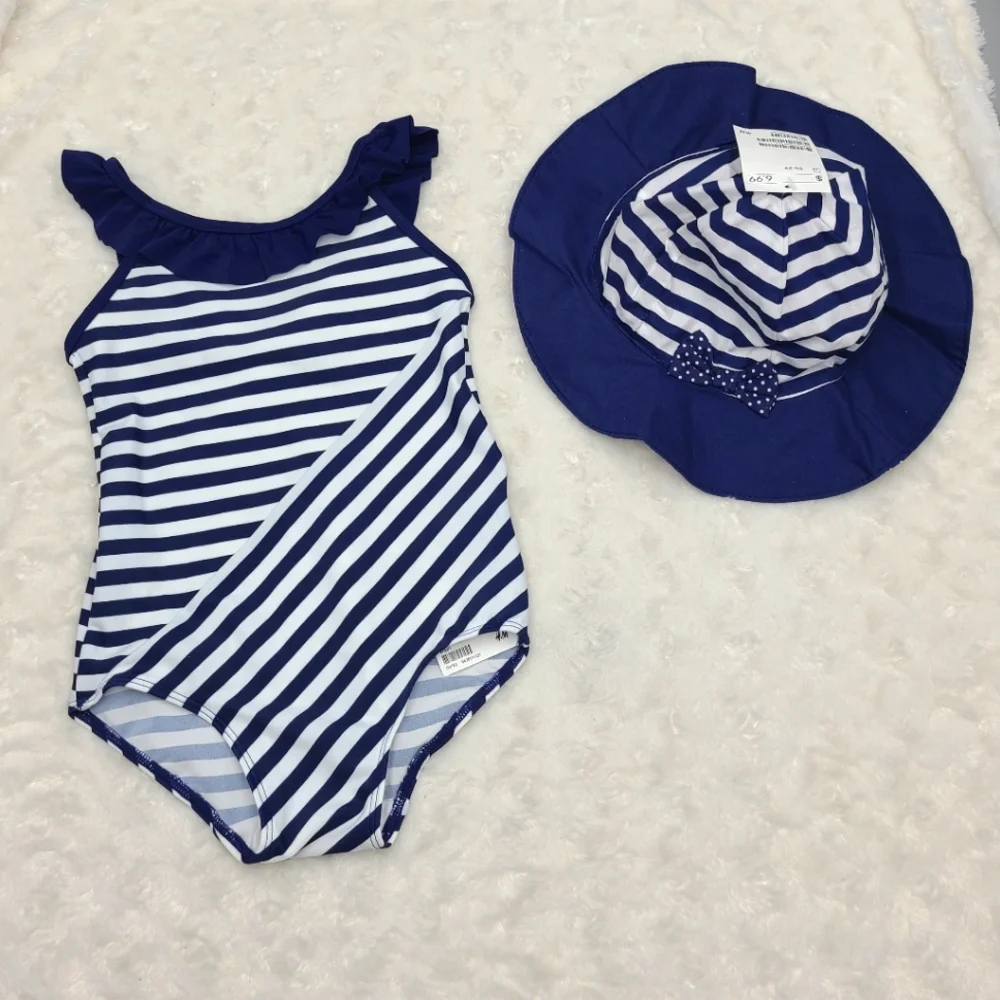 NEW H&M girls' swimsuit and hat size 18 months